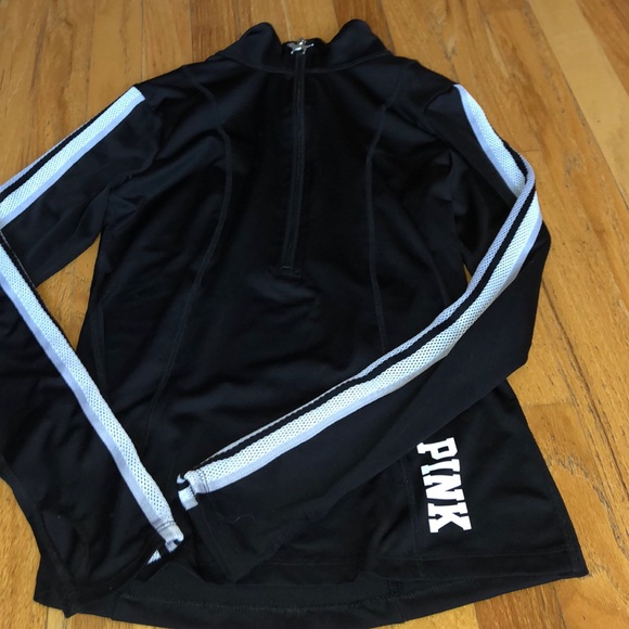 Black PINK Victoria’s Secret pullover with zipper - Picture 1 of 6